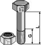 Hexagon Bolt M14x2x130 with self-locking nut