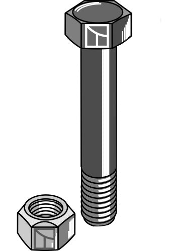 Hexagon Bolt M16x2x100 with self-locking nut