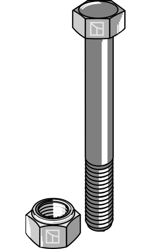 Hexagon Bolt M16x2x150 with self-locking nut