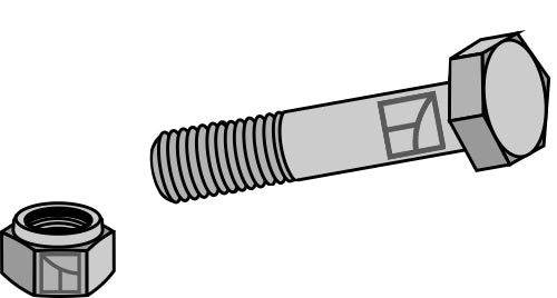 Hexagon Bolt M16x2x60 with self-locking nut