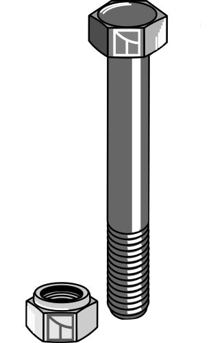 Hexagon Bolt M18x2,5x130 with self-locking nut