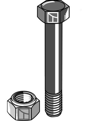 Hexagon Bolt M18x1,5x130 with self-locking nut