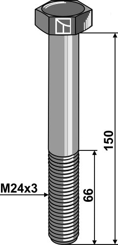Bolt - M24x3 - 10.9