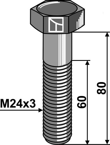 Bolt - M24x3 - 10.9