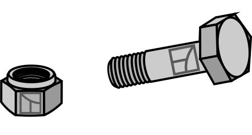 Bolt with self-locking nut - 5/16''UNF