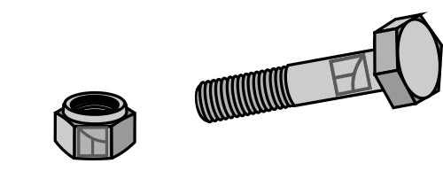 Bolt with self-locking nut - 5/16''UNF