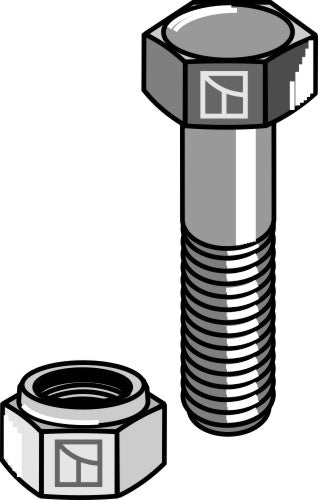 Bolt with self-locking nut - 7/16''UNF
