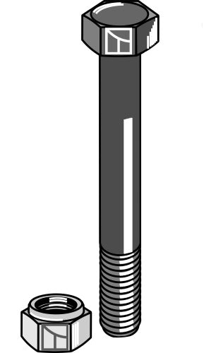 Bolt with self-locking nut - 7/16''UNF
