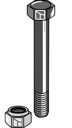 Bolt with self-locking nut - 7/16''UNF