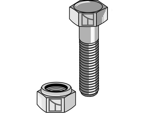 Hexagon Bolt M8x1,25x35 with self-locking nut