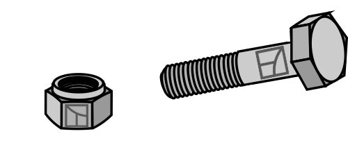 Hexagon Bolt M8x1,25x40 with self-locking nut