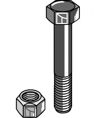 Hexagon Bolt M8x1,25x55 with self-locking nut