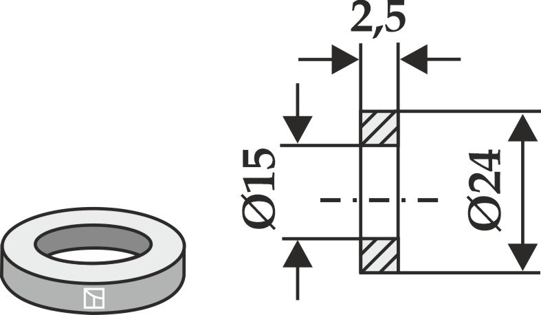 Washer Ø24x2,5xØ15