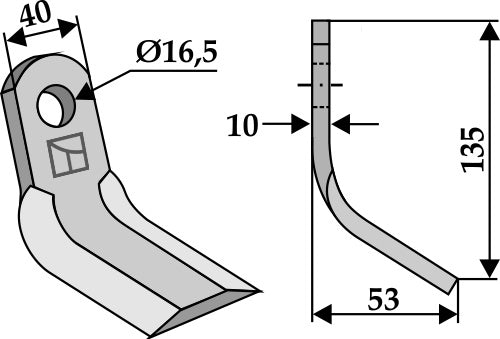 Y-blade 135x40mm