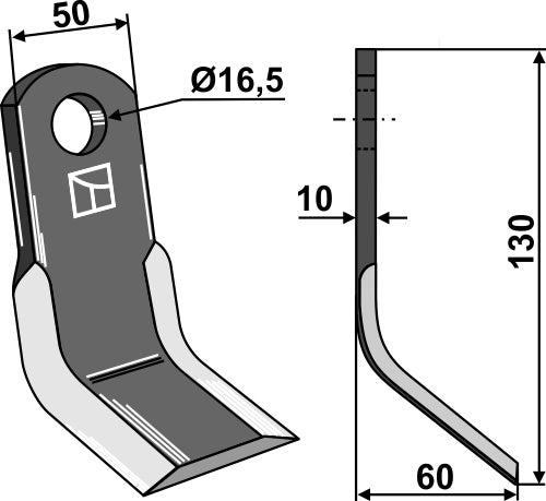 Y-blade 130x50mm