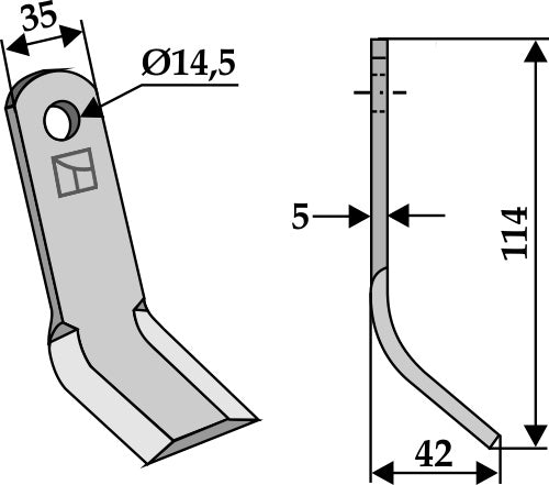 Y-blade 114x35mm