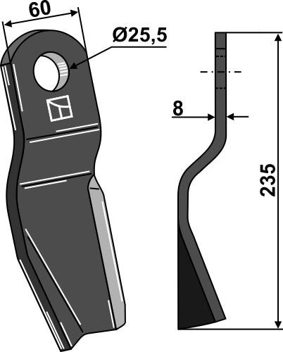 Flail 235x60mm