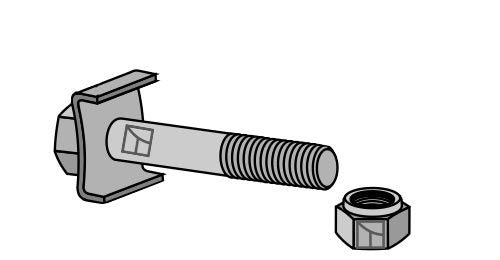 Bolt with self-locking nut M 20 x 2,5 - 8.8