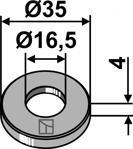 Washer Ø35x4xØ16,5