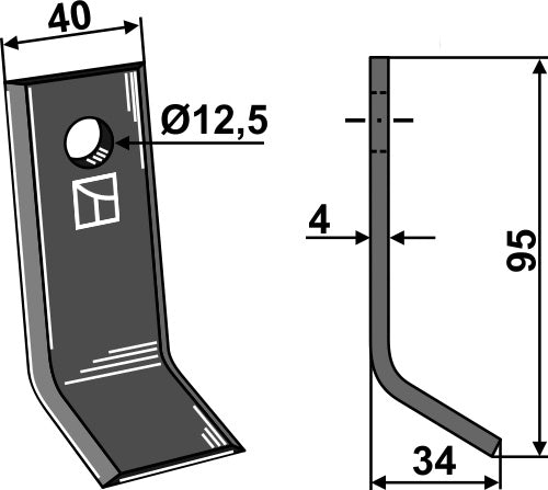 Y-blade 95x40mm
