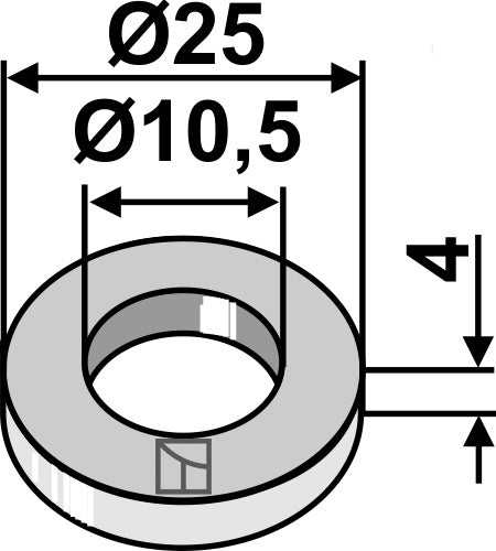 Washer Ø25x4xØ10,5