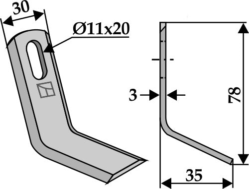 Y-blade 78x30mm