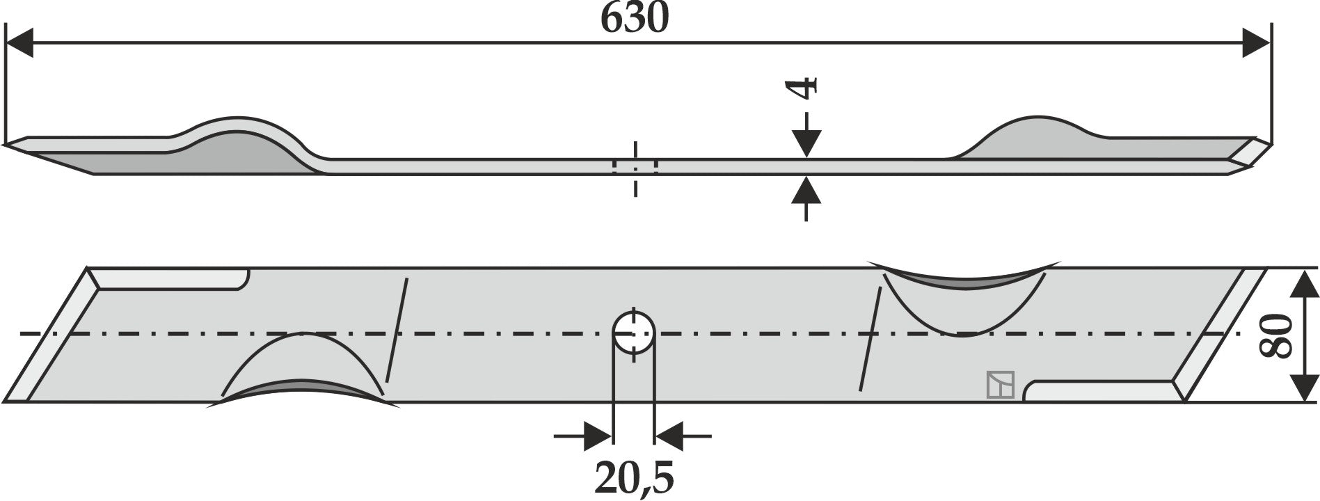 Mover-blade 630mm