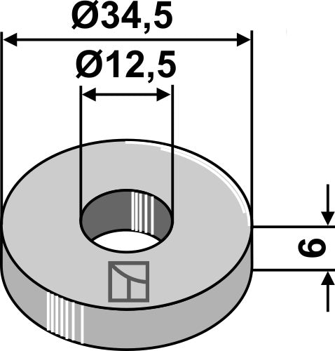 Washer Ø34,5x6xØ12,5