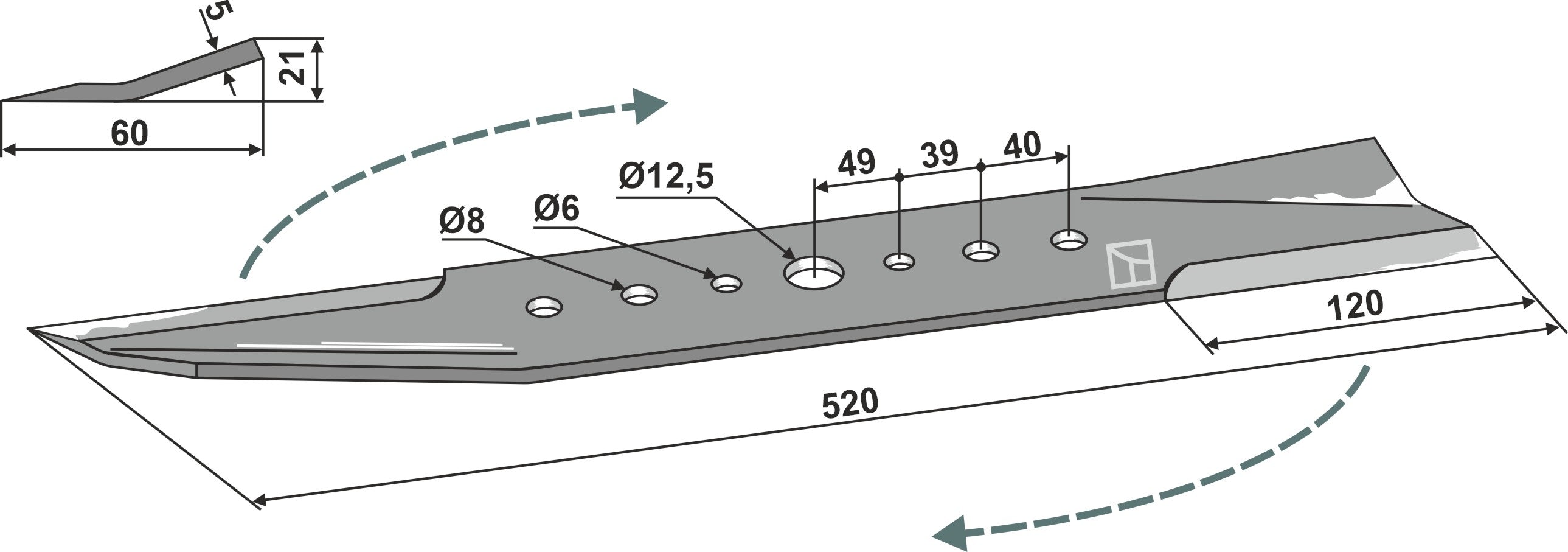 Mover-blade 520mm