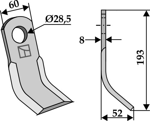 Y-blade 193x60mm