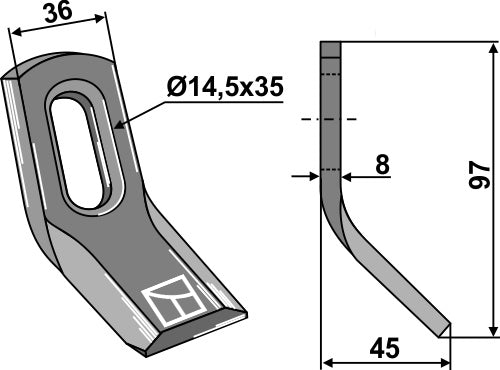 Y-blade 97x36mm