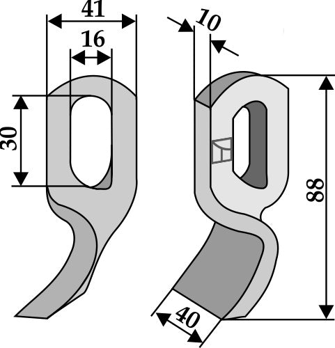 Brigade-blade 88x40mm