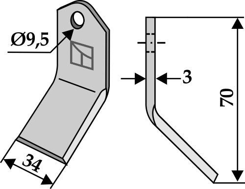 Y-Blade 70x34mm
