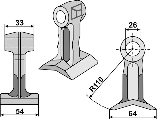 Pruning hammer 54x33mm