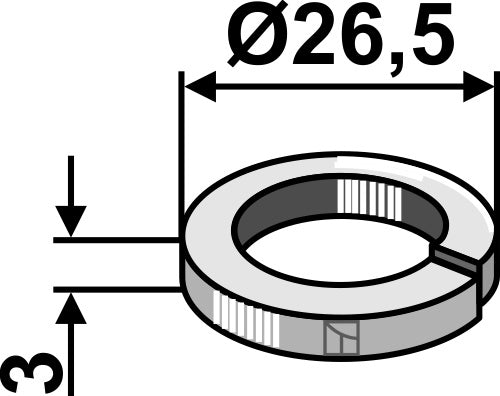 Split washer 3xØ26,5