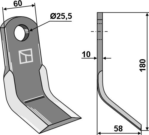 Y-blade 180x60mm