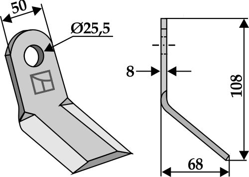 Y-blade 108x50mm