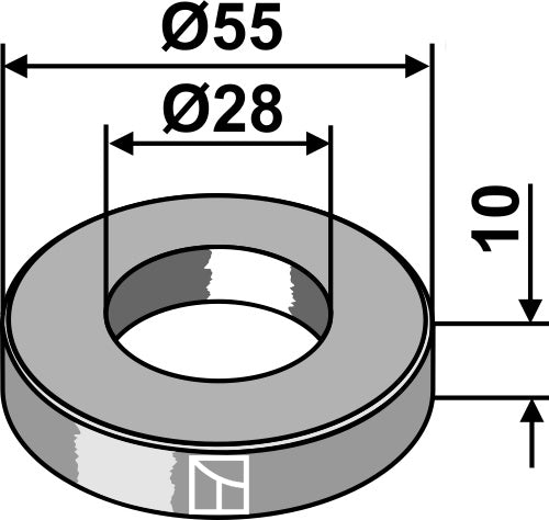 Washer Ø55x10xØ28