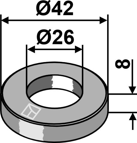 Washer Ø42x8xØ26