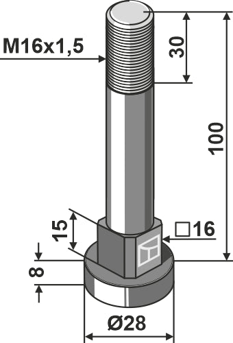 Bolt M16x1,5 - 10.9