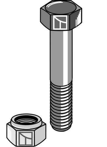 Hexagon Bolt M16x1,5x100 with self-locking nut