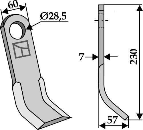 Y-blade 230x60mm