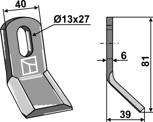 Y-blade 81x40mm