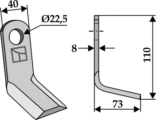 Y-blade 110x40mm