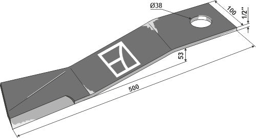 Mover-blade 500mm - left