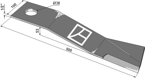Mover-blade 500mm - right
