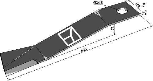 Mover-blade 695mm - left