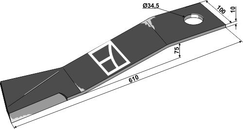 Mover-blade 610mm - left