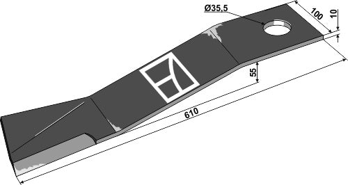 Mover-blade 610mm - left