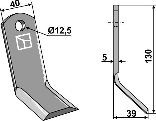 Y-blade 130x40mm